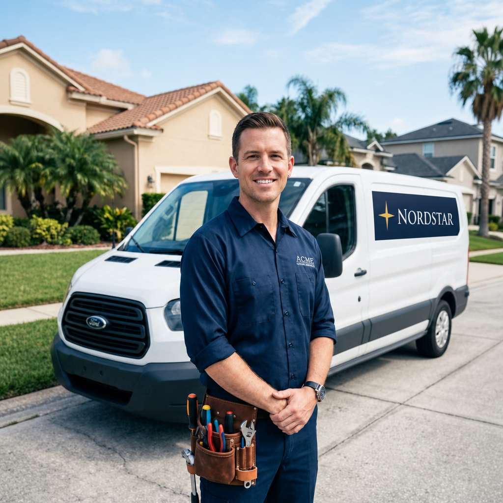 Northstar technician with the service van